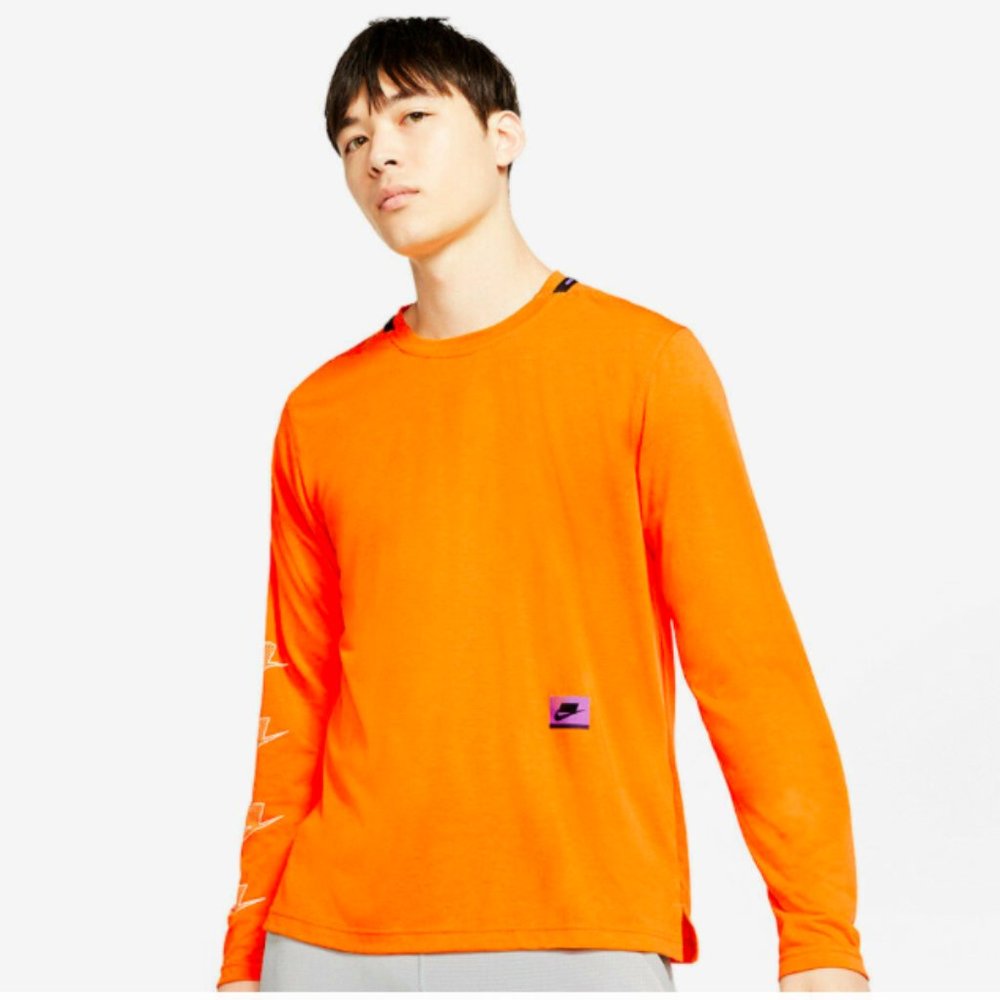 New NIKE Orange Dri-Fit Activewear Pullover Shirt